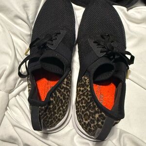 New Balance Black and Leopard Print Women's Sneakers